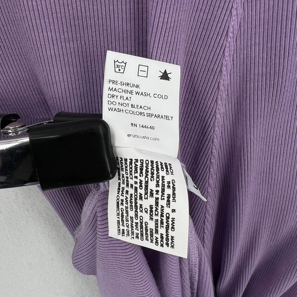 ENZA COSTA Dress Womens Small Purple Silk rib Tank Dress Hushed Violet NWOT - Picture 8 of 8